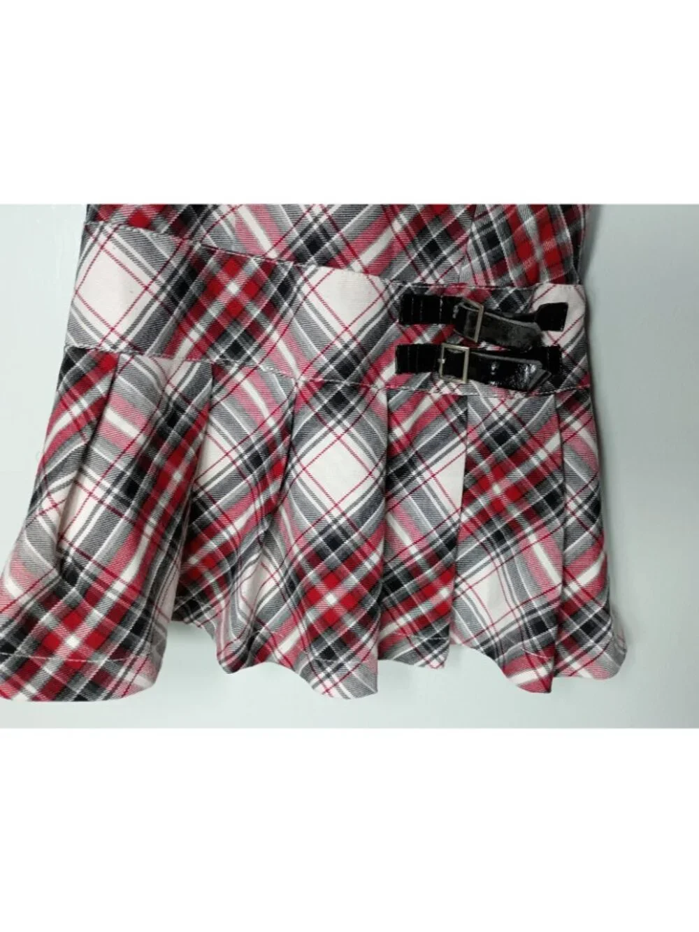 Children's Place Girls Plaid Drop Waist Jumper Dress 5 Whimsigoth Academia